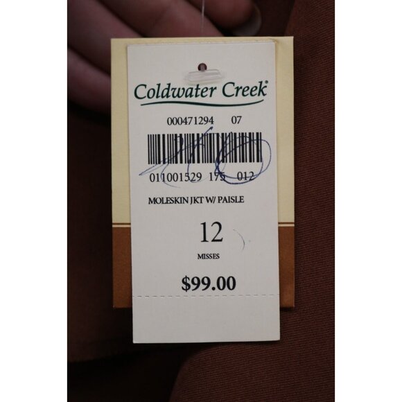 Coldwater Creek Moleskin Jacket-Pink Buttons-Size 12-New w/Tags - Picture 7 of 12